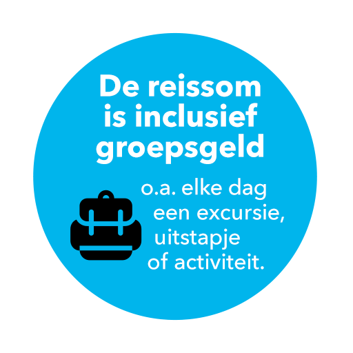 <p>De reissom is inclusief accommodatie, begeleiding, vervoer vanaf de opstapplaats, dagelijks een uitstapje of activiteit, groepsgeld, calamiteitenfonds, SGR-bijdrage en reisverzekering.</p> <p>De reissom is inclusief accommodatie, begeleiding, vervoer vanaf de opstapplaats, dagelijks een uitstapje of activiteit, groepsgeld, calamiteitenfonds, SGR-bijdrage en reisverzekering.</p>