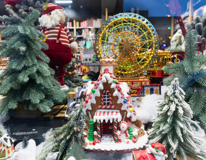 Buitenhof Reizen - De mooiste kerstshows van Intratuin - begeleide groepsreizen voor mensen met een verstandelijke beperking - kersthuisje